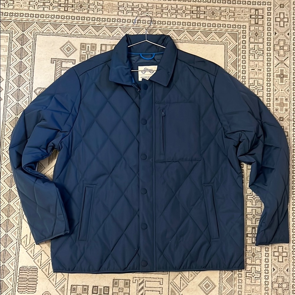 Mugsy Men's Deep Blue Quilted Puffer Jacket